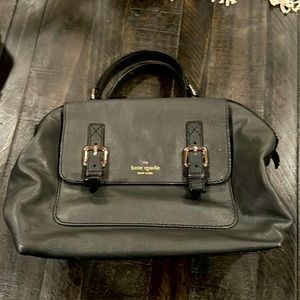 Kate Spade black leather handbag.
